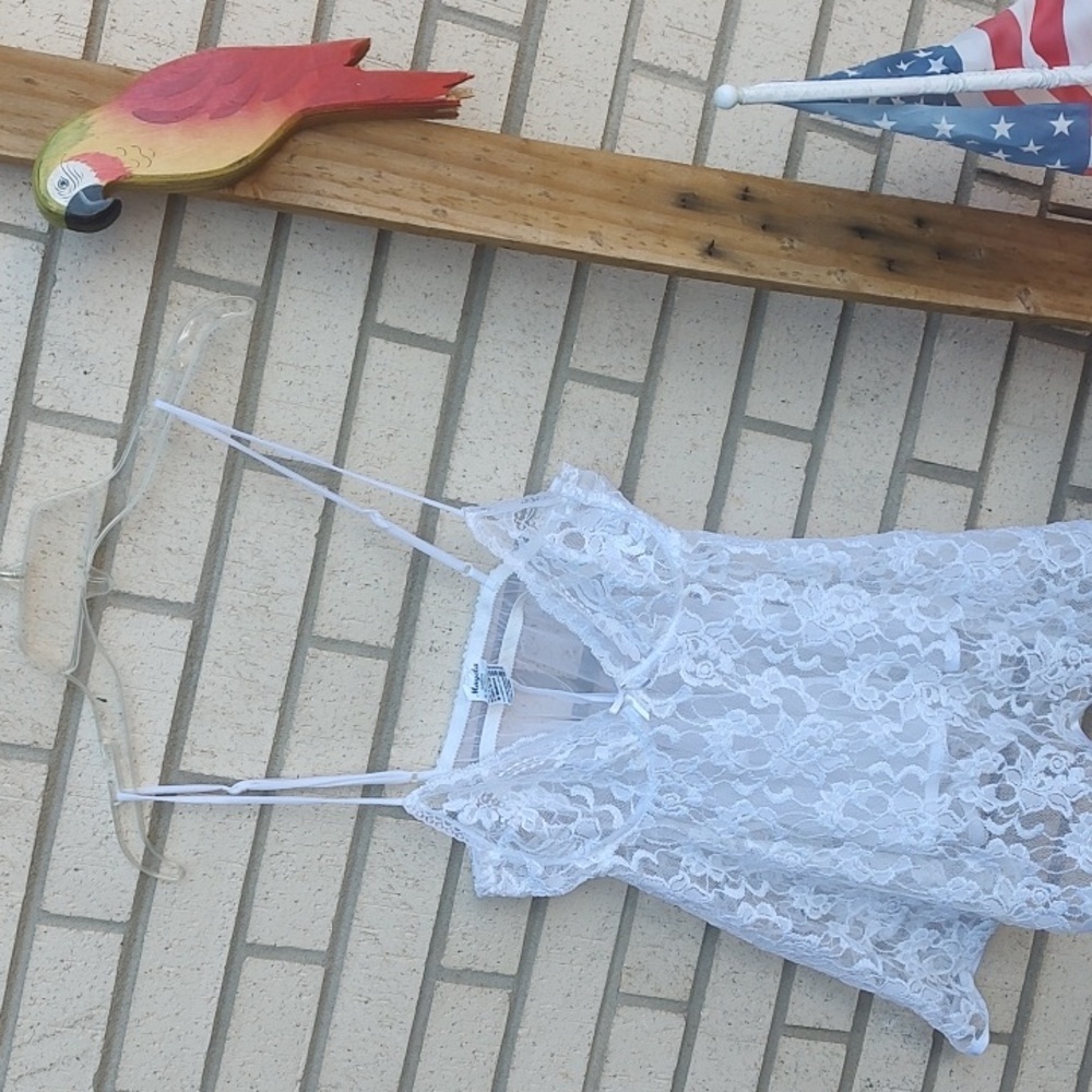 White Lace Lingerie Top